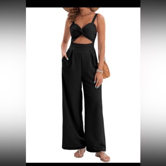 Pants - Elegant Black Women's Jumpsuit Medium